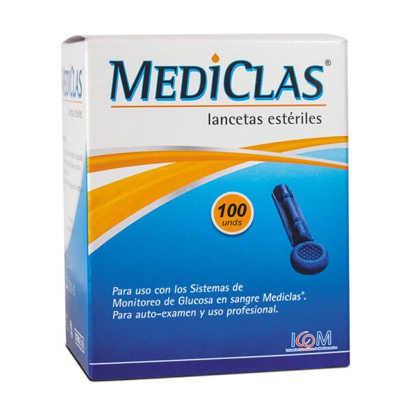 Lancetas Glucomet.Mediclas 100Ud Ic(Rf)