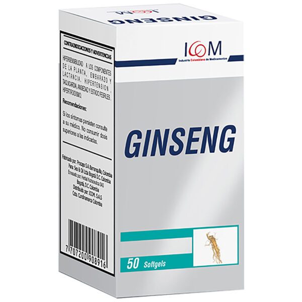 Ginseng 50 Cápsulas Blandas Icom - Imagen 2