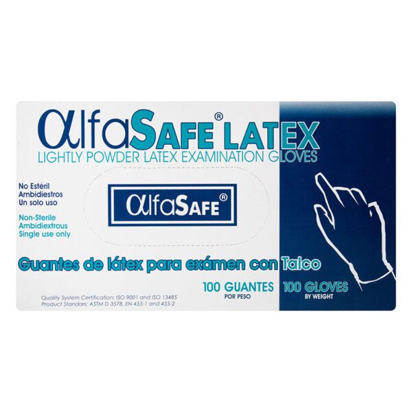 Guante Examen Alfa Latex 100 Uds M