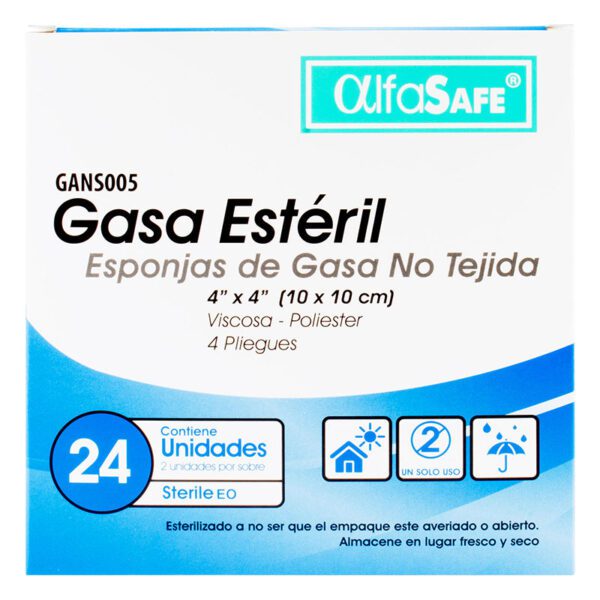 Gasa Alfa Est.No Tejida 4X4 10 Cm 24 Uds - Imagen 2