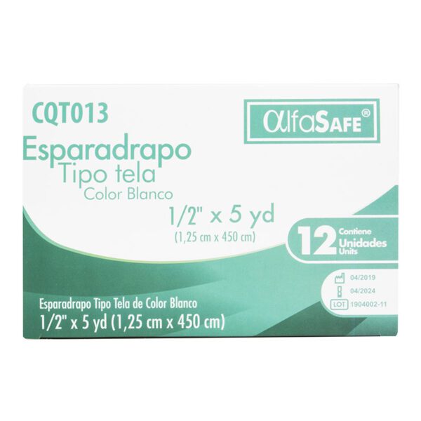 Esparadrapo Tela Alfa Blanco 1/2X5 12 Uds