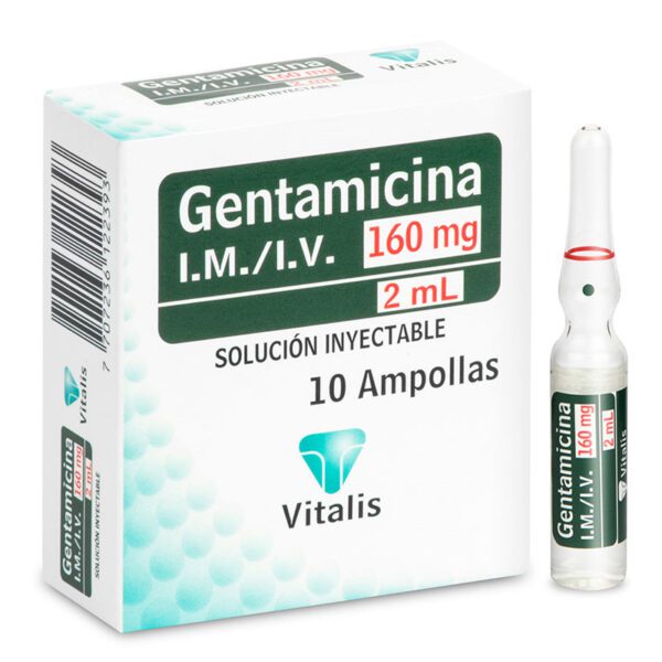 Gentamicina 160 Mg/2 Ml 10 Ampollas - Imagen 2