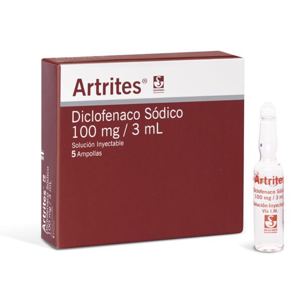 Artrites 100 Mg 5 Ampollas - Imagen 2