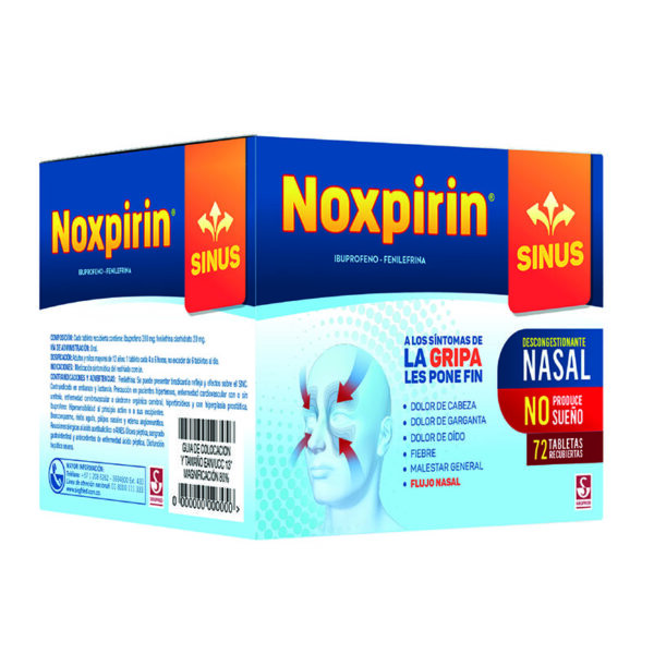 Noxpirin Sinus 72 Tabletas - Imagen 2