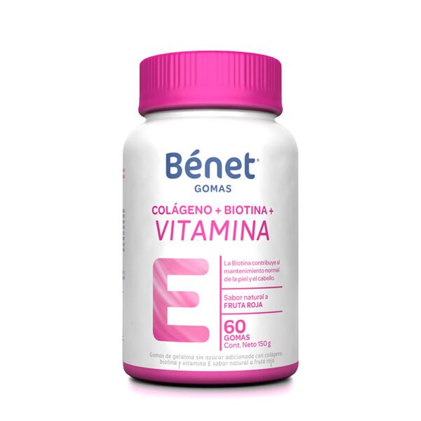 Gomas Benet Colag+Biotina+Vit. E 60 Uds - Imagen 2