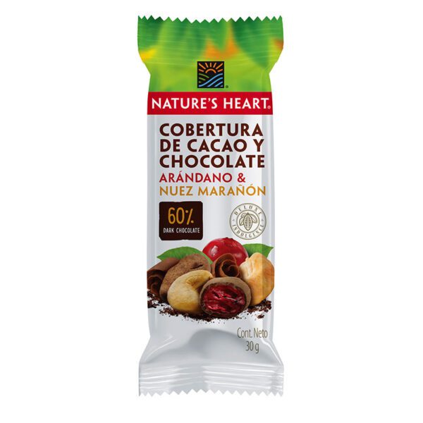 Natures Heart Arándano Nuez Chocolate 30Gr