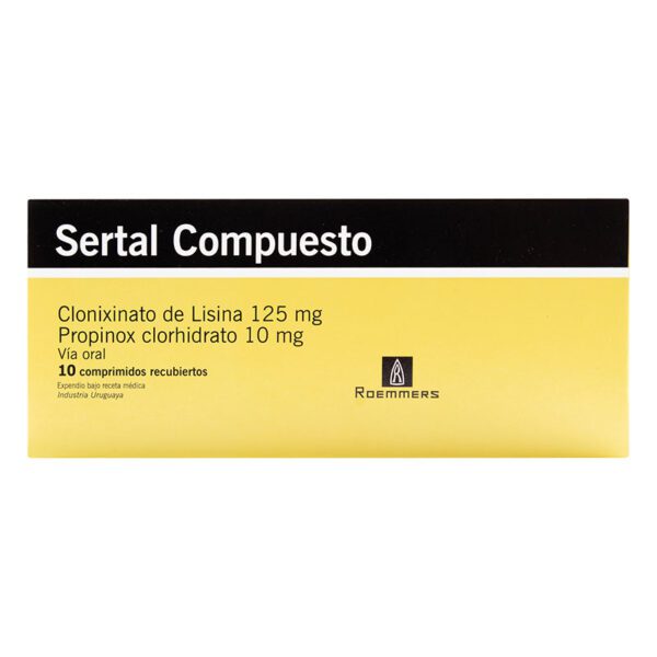 Sertal Compuesto 10 Mg 10 Tabletas - Imagen 2