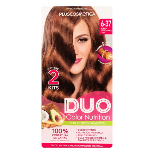 Duo Color Nutrition 6 - 37 Rubio Oscuro Dorado Cob - Imagen 2