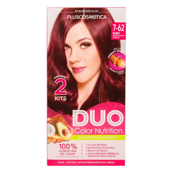 Duo Color Nutrition 7 - 62 Rubio Medio Rojo Púrpura - Imagen 2