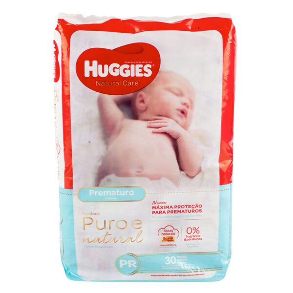 Pañal Huggies Natural Care Prematuro 30 Unidades