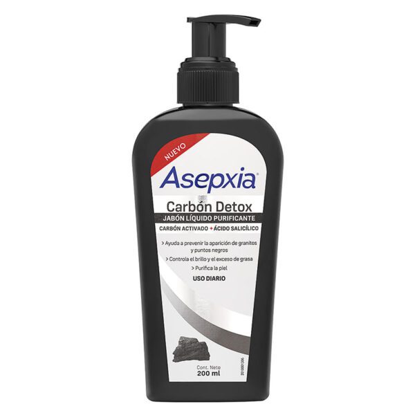 Asepxia Carbón Jabón Líquido 200 Ml (Sf) - Imagen 2