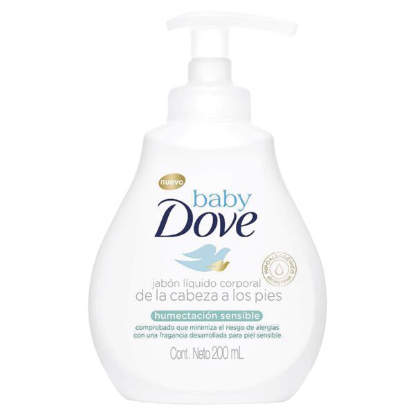 Jabón Dove Baby Líquido Humectación Sensible 200 Ml - Imagen 2