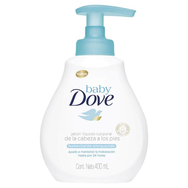 Jabón Dove Baby Líquido Humectación Enriquecida 400 Ml - Imagen 2