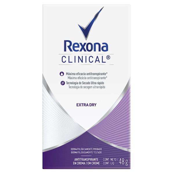 Desodorante Rexona Clinical Solid Extra Dry 48 Gr M - Imagen 2